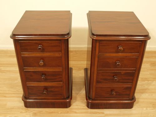 fig 1. A Good Pair Of Mahogany Victorian Period Bedside Chests (Adapted)