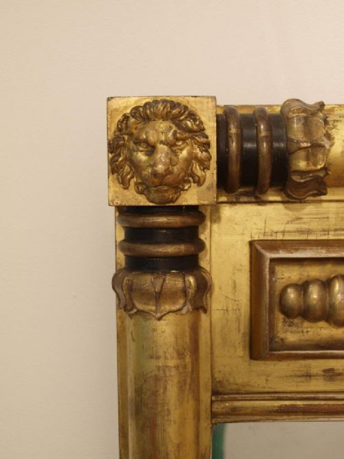 fig 1. A Gilt Wood Regency Period Over Mantle Mirror