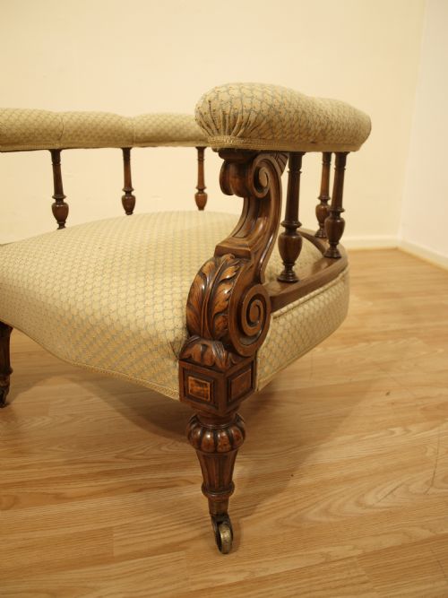 fig 1. A Rare Walnut Victorian Period Love Seat