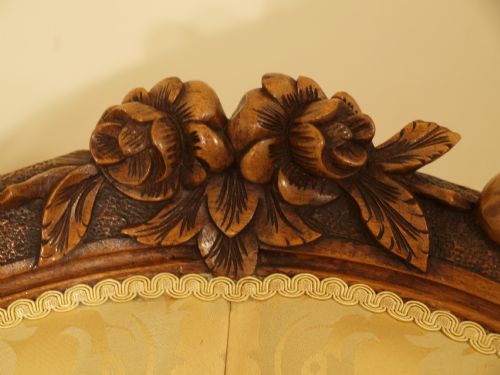 fig 1. A Beautiful Walnut Victorian Period Carved Double Ended Chaise Longue