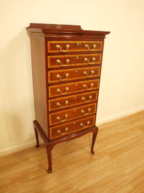 fig 1. A Mahogany Inlaid Edwardian Period Chest
