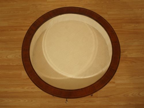 fig 1. A Mahogany Inlaid Edwardian Period Circular Bijouterie Table