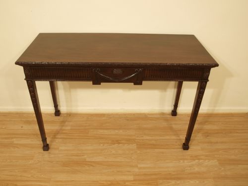 A Mahogany Edwardian Period Chippendale Style Console/hall Table