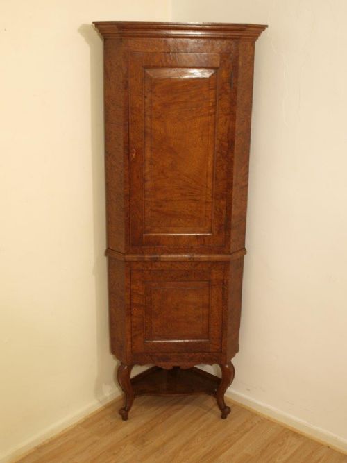 An Unusual & Rare Pollard Oak Edwardian Period Double Corner Cabinet