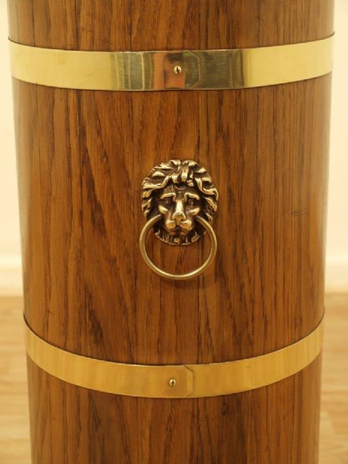 fig 1. An Oak Edwardian Period Umbrella/Stick Stand
