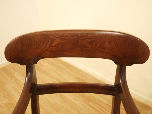 fig 1. A Mahogany Early Victorian Period Antique Desk/Carver Chair