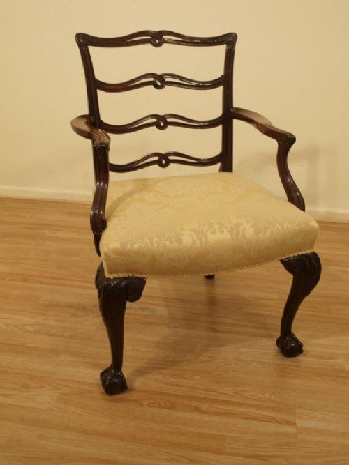 A Mahogany George III Period Hepplewhite Ladder Back Chair