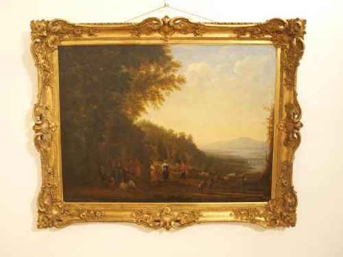 A Large 19th Century Oil on Canvas Signed B.eleneff