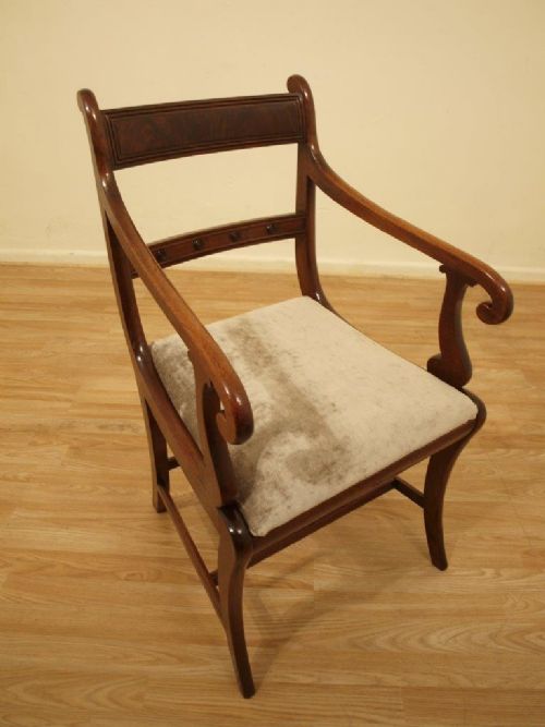 fig 1. A Set Of 8 Mahogany Regency Period Antique Dining Chairs