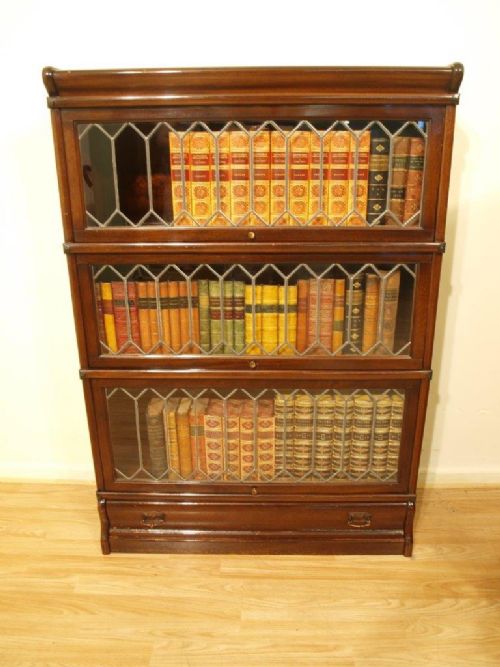 fig 1. A Pair OF Mahogany 1920s Globe Wernicke Stacking Bookcases