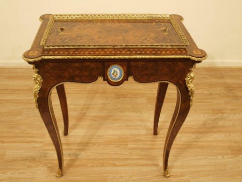 A Stunning Quality Burr Walnut, Purple Heart & Ormolu Victorian Period Planter