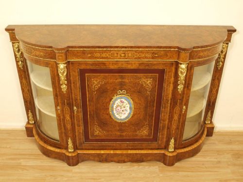 fig 1. A Stunning Quality Burr Walnut Victorian Period Credenza