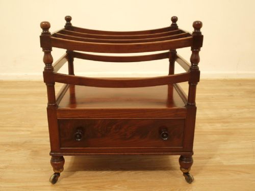 A Mahogany Regency Period Antique Canterbury