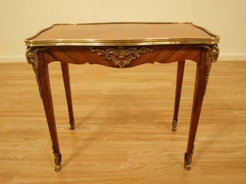 fig 1. A Small Kingwood & Ormolu Mounted French Coffee Table