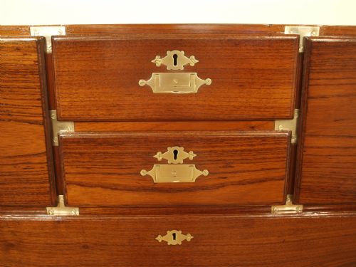 fig 1. A Teak Victorian Period Colonial Campaign Chest