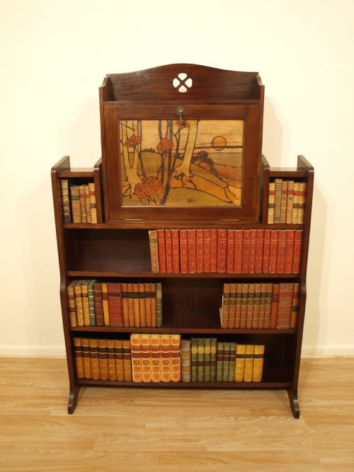 A Mahogany Arts & Crafts Period Open Bookcase/cabinet