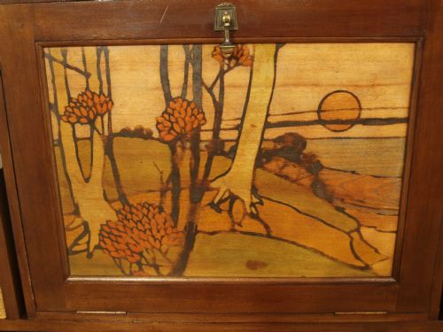 fig 1. A Mahogany Arts & Crafts Period Open Bookcase/Cabinet