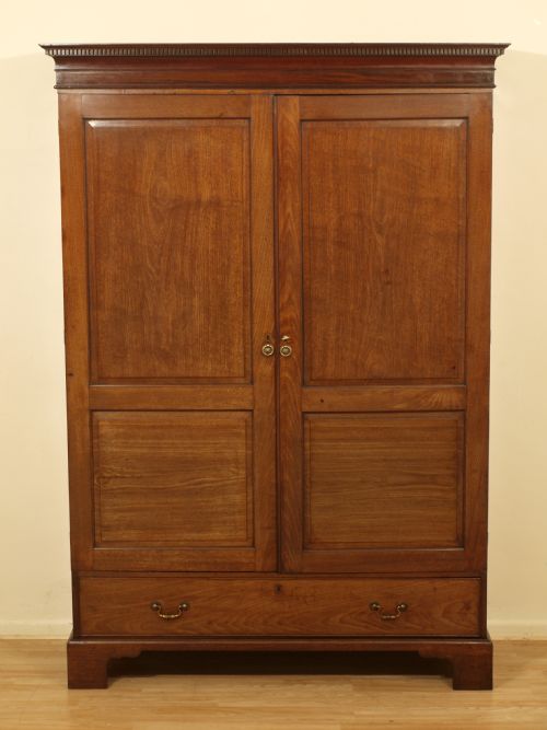 A Mahogany George III Period Antique Wardrobe
