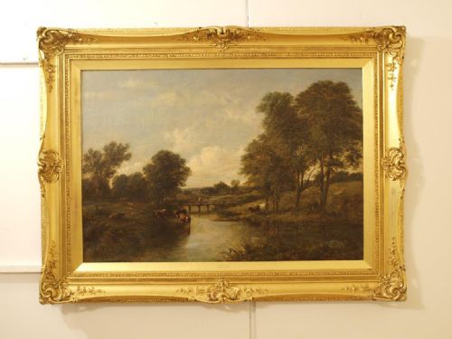 A Typical Victorian Period Oil on Canvas by Alfred Vickers "Summer Time"