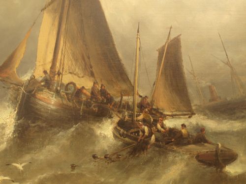 fig 1. A Victorian Period Seascape By William Harry Williamson