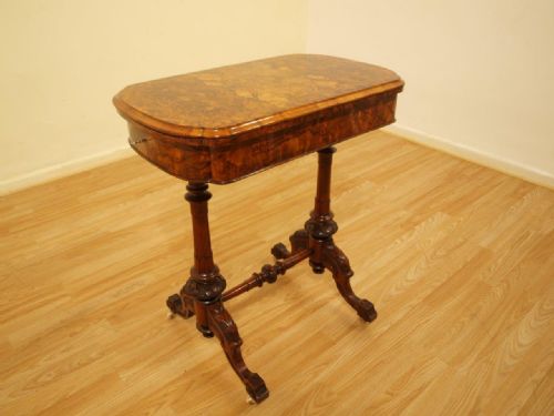 A Beautiful Burr Walnut Victorian Period Fold Over Games Table