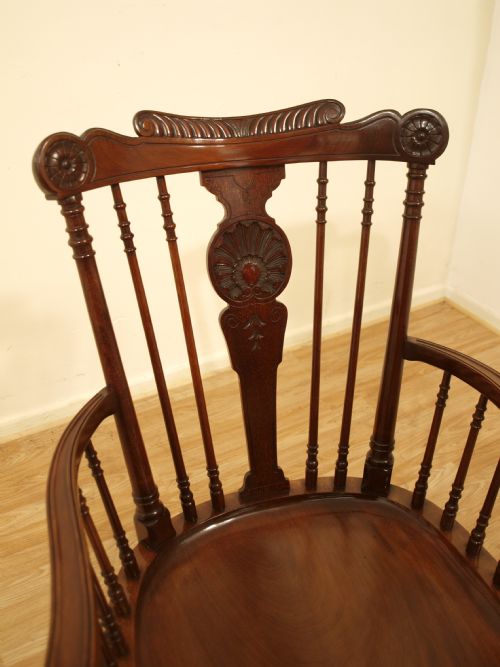 fig 1. A Mahogany Late Victorian Period Antique Desk Chair