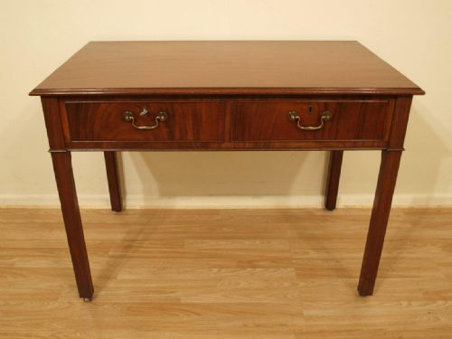 A Mahogany George III Period Two Drawer Side Table