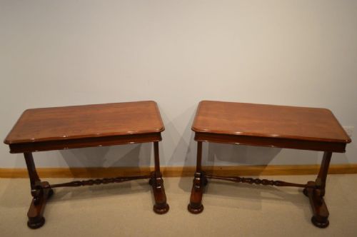 A Pair of Mahogany Early Victorian Antique Library Tables
