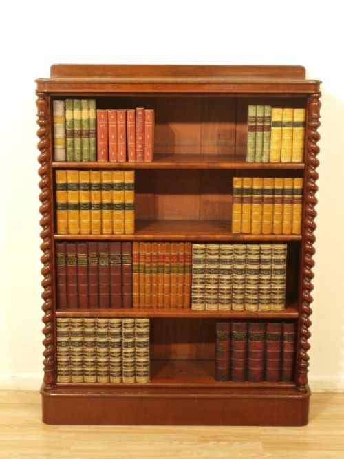 A Mahogany Victorian Period Antique Open Bookcase
