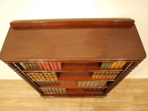 fig 1. A Mahogany Victorian Period antique Open Bookcase