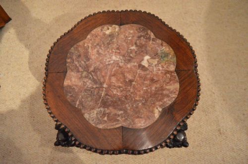 fig 1. A 19th Century Small Chinese Hardwood & Marble Stand