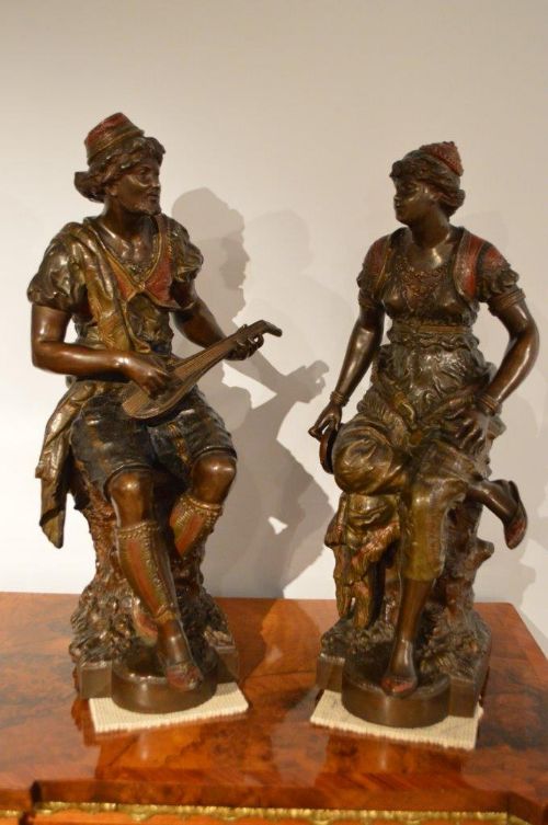 A Pair of Continental Late 19th Century Spelter Figures