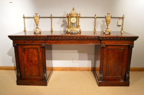 A Beautiful Mahogany William IV Period Antique Pedestal Sideboard