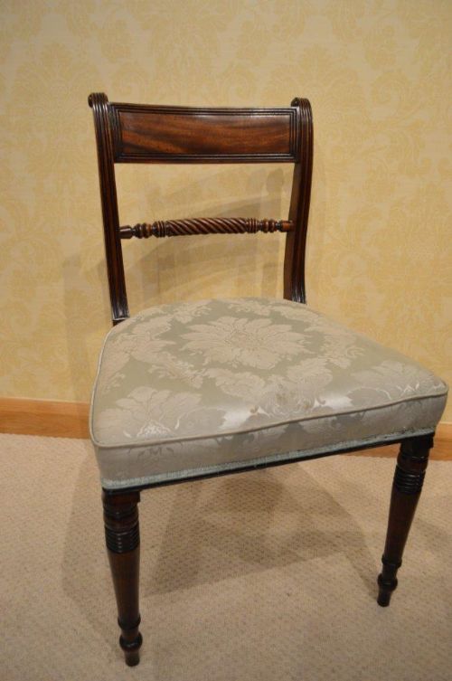 fig 2. A Good Set Of 8 Mahogany Regency Period Antique Dining Chairs
