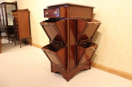 A Rare Mahogany Edwardian Period Antique Filing Cabinet