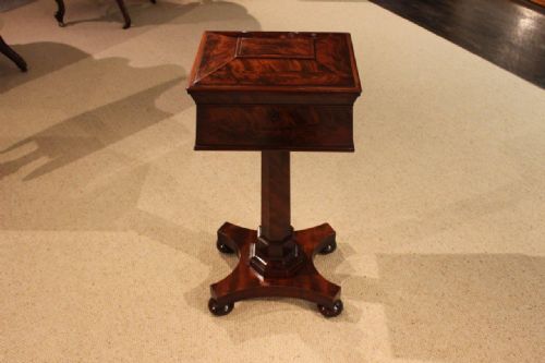 A Mahogany Early Victorian Period Teapoy