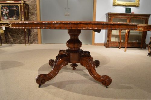 fig 1. A Stunning Burr Walnut Marquetry Inlaid Victorian Period Oval Loo/Centre Table