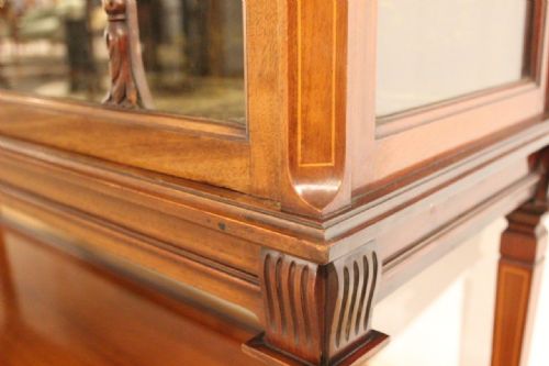 fig 1. A Mahogany & Satinwood Edwardian Period Antique China Cabinet