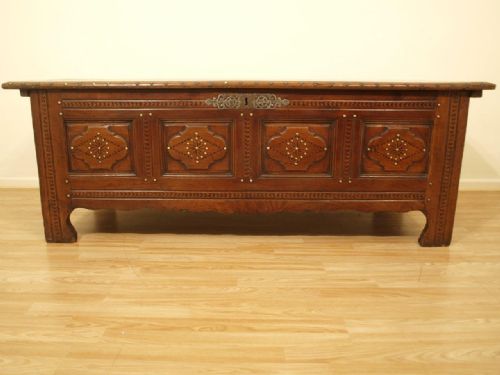 A Large French 18th Century Country Fruitwood Coffer