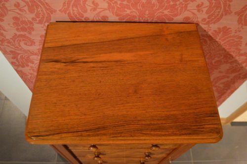 fig 1. A Beautiful Walnut Victorian Period Walnut Antique Wellington Chest