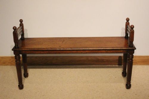 An Elegant Oak Victorian Period Window Seat/stool