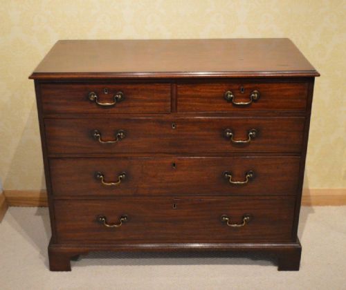 fig 1. A Good George III Period Cuban Mahogany Antique Chest Of Drawers