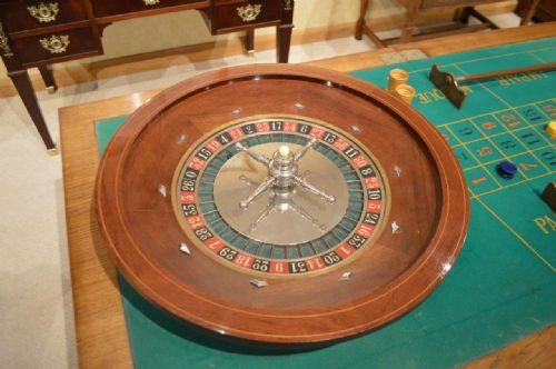 fig 1. A Rare Oak Edwardian Period Roulette Table By J.C. Vicary Of London