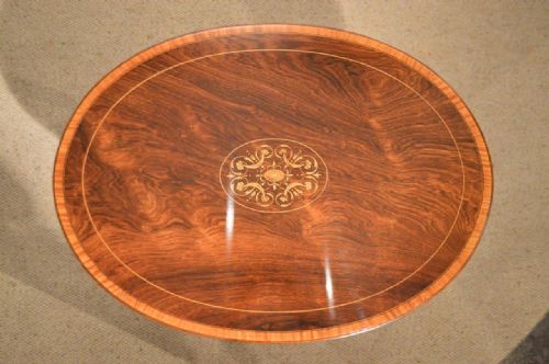 fig 1. A Beautiful Late Rosewood & Marquetry Inlaid Late Victorian Period Occasional Table