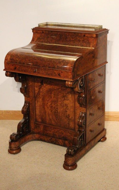 A Burr Walnut Victorian Period "Pop Up" Davenport