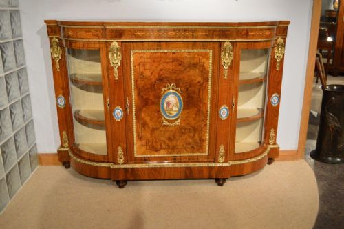 fig 1. A Stunning Quality Walnut & Ormolu Mounted Victorian Period Credenza