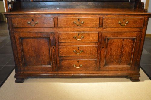 fig 1. A Good Oak George III Period Lancashire Dresser & Rack