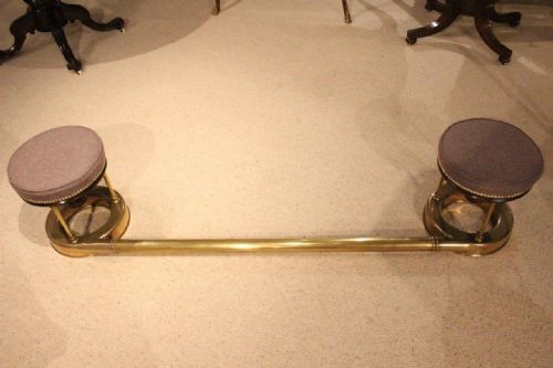 An Edwardian Period Brass & Bronze Club Fender