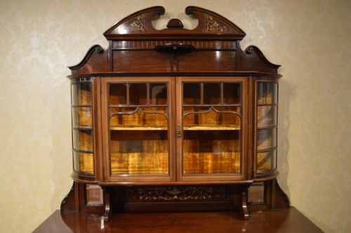 fig 1. A Mahogany Inlaid Late Victorian Period Chiffonier By Maple & Co