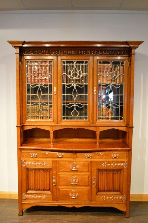A Rare Shapland & Petter Arts & Crafts Period Oak Bookcase